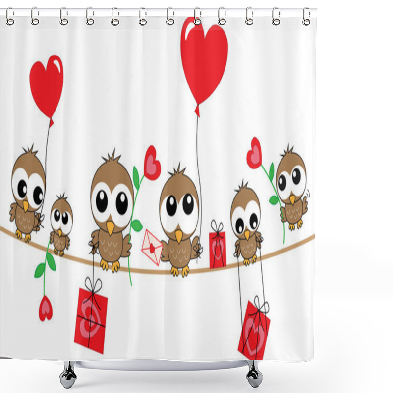 Personality  Happy Birthday Or Other Celebration Owls Shower Curtains