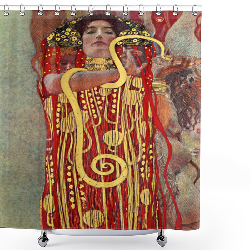 Personality  Portion Of Klimt's Painting Medicine, Oil Painting On Canvas Between 1900 And 1907, By Gustav Klimt (1862-1918). Shower Curtains