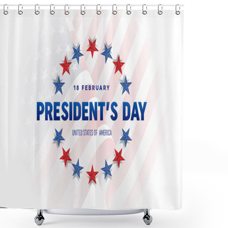 Personality  Happy Presidents Day In United States. Washington's Birthday. Federal Holiday In America. Celebrated In February. Poster, Banner And Background Shower Curtains