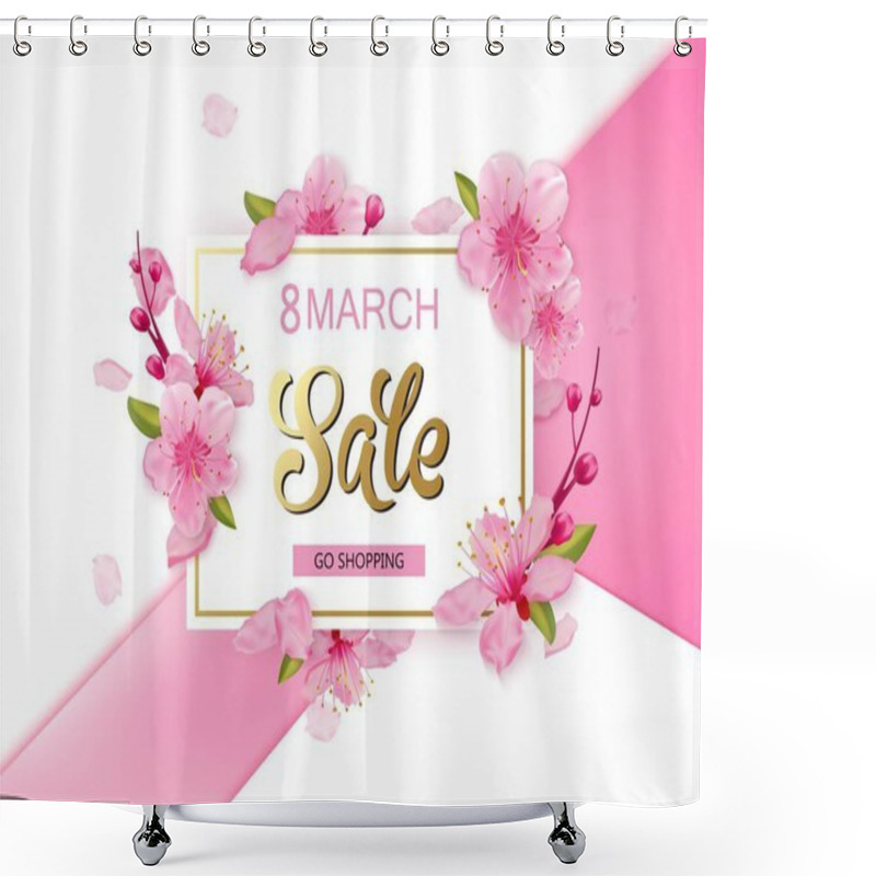 Personality  8 March Sale Spring Background Shower Curtains