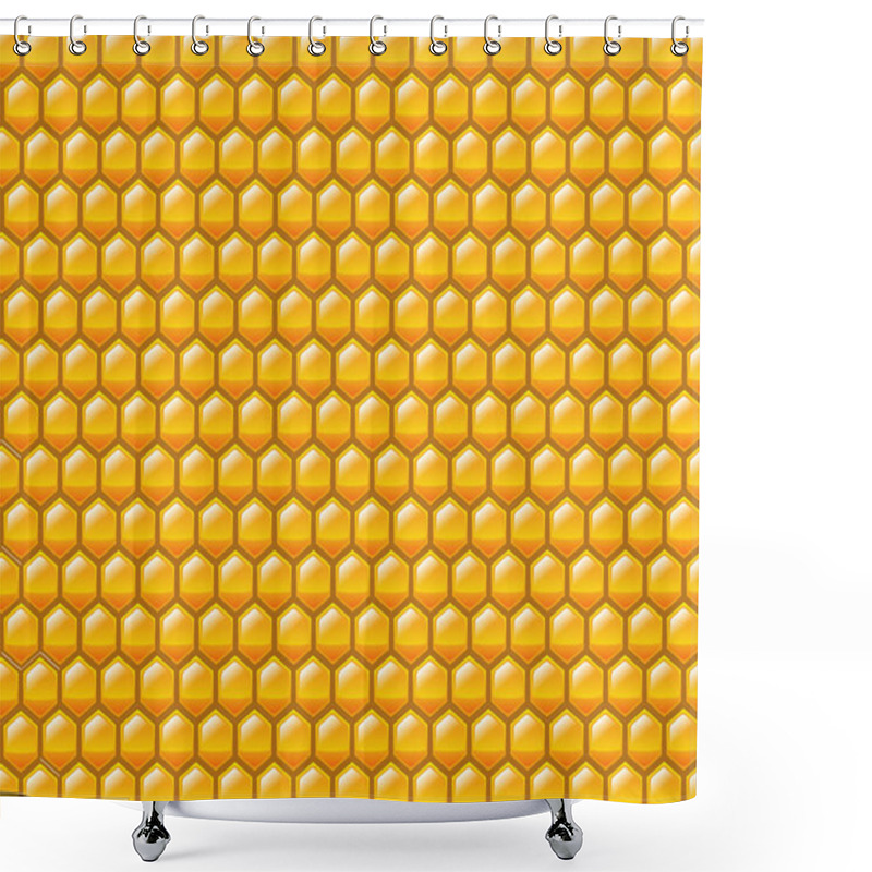 Personality  Honey Comb Illustration Background Shower Curtains