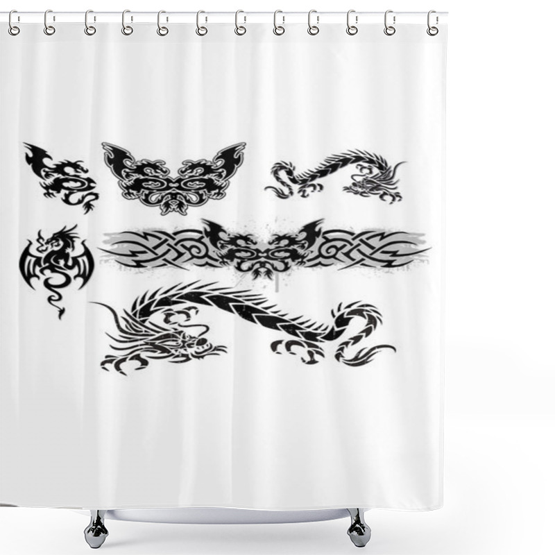 Personality  Many Dragons Shower Curtains