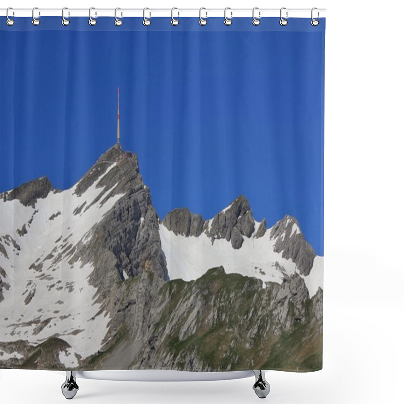 Personality  Travel Destination Mt Santis Shower Curtains