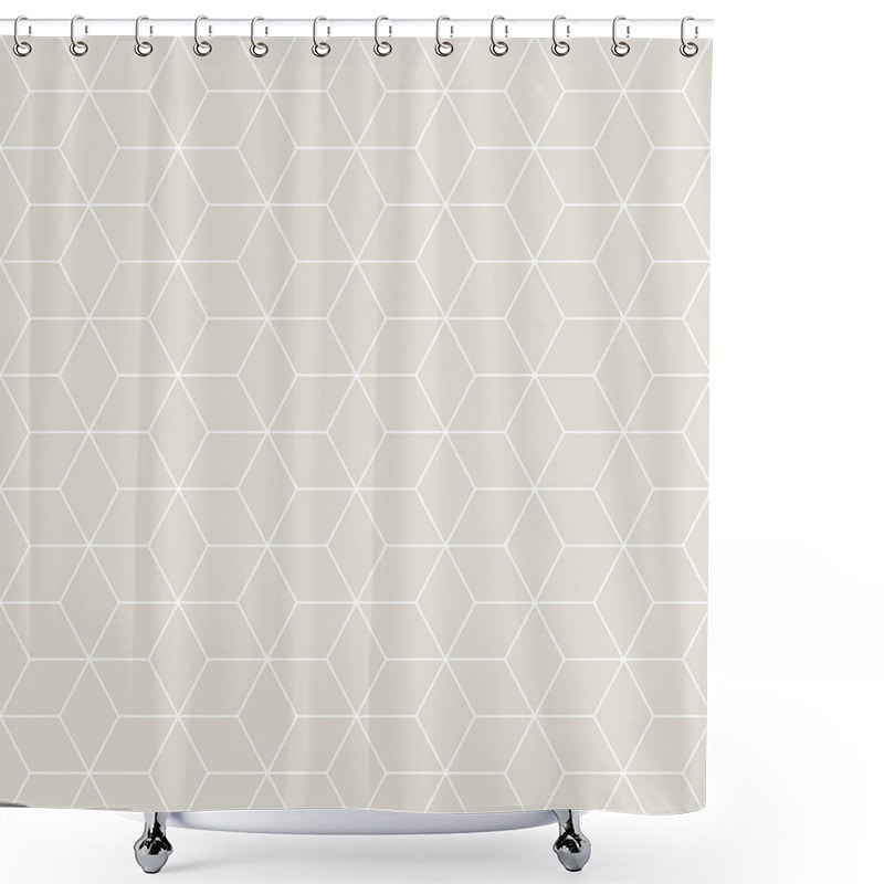 Personality  Sacred Geometry Grid Graphic Deco Hexagon Pattern Shower Curtains