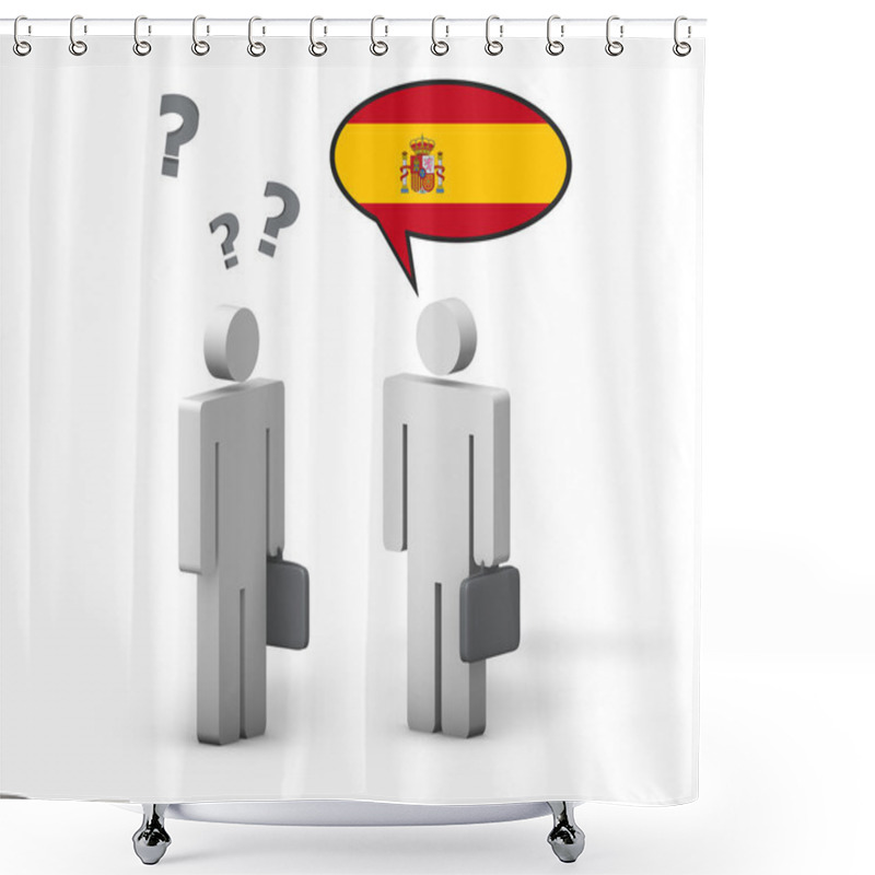 Personality  Business Spanish Language Concept Shower Curtains