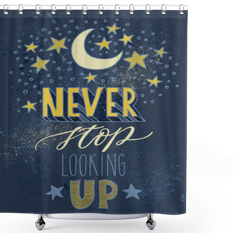 Personality  Inspirational Saying, Handwritten Message For Posters. Vector Words On Hand Drawn Spray Sky Background Shower Curtains