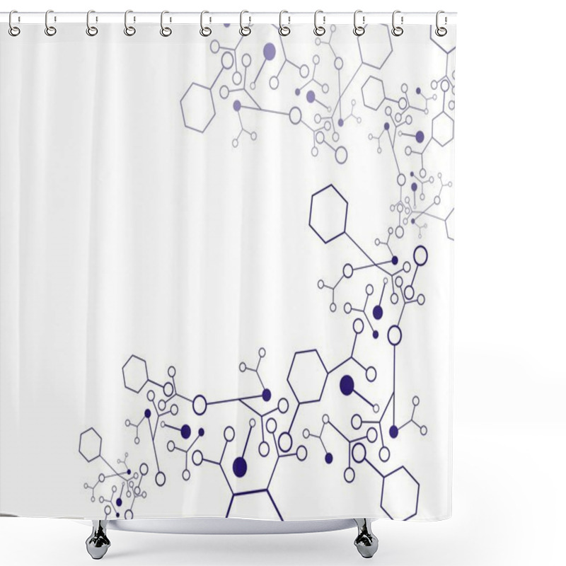 Personality  Molecule Background Shower Curtains