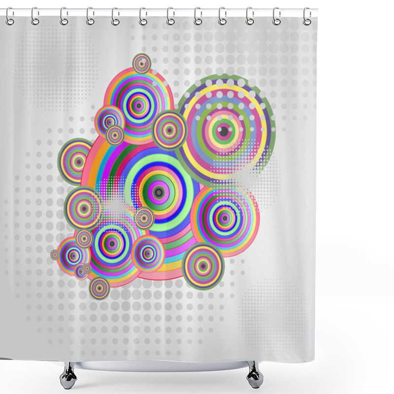 Personality  Abstract Circles Shower Curtains