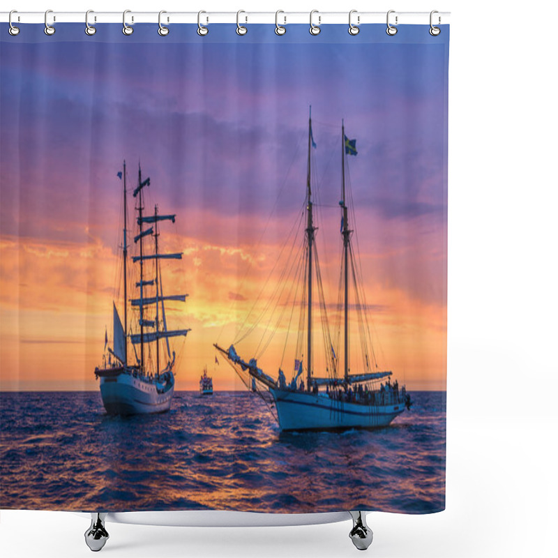 Personality  Sailing Ships On The Baltic Sea Shower Curtains