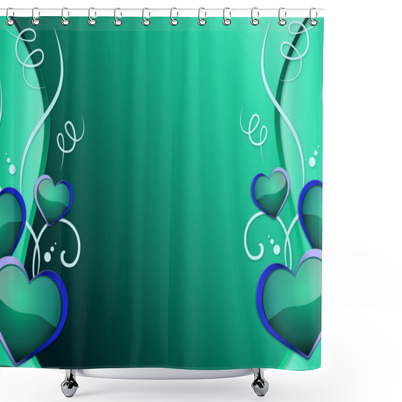 Personality  Hearts Background Means Anniversary  Marriage Or Couple Shower Curtains