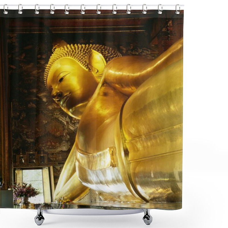 Personality  Reclining Buddha At Wat Po, Bangkok, Thailand Shower Curtains