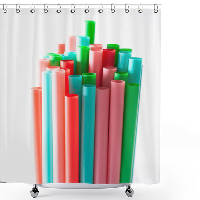 Personality  Single Use Plastic Drinking Straws Shower Curtains