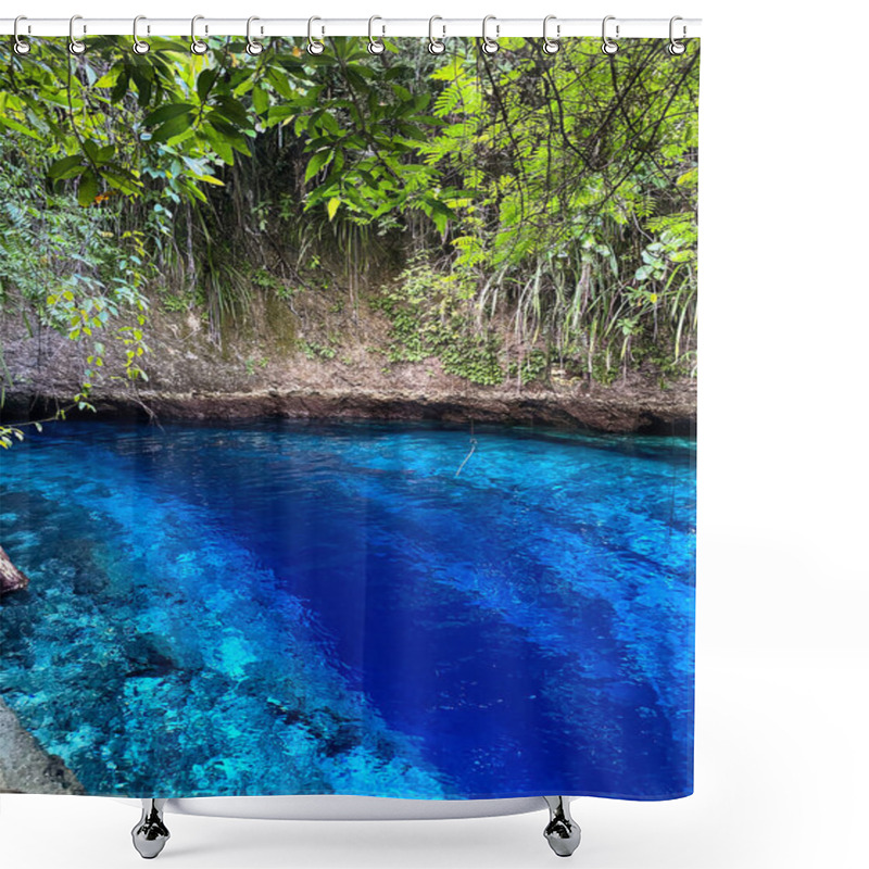 Personality  Blue Water In Hinatuan Enchanted River. Surigao Del Sur. Philippines. Shower Curtains