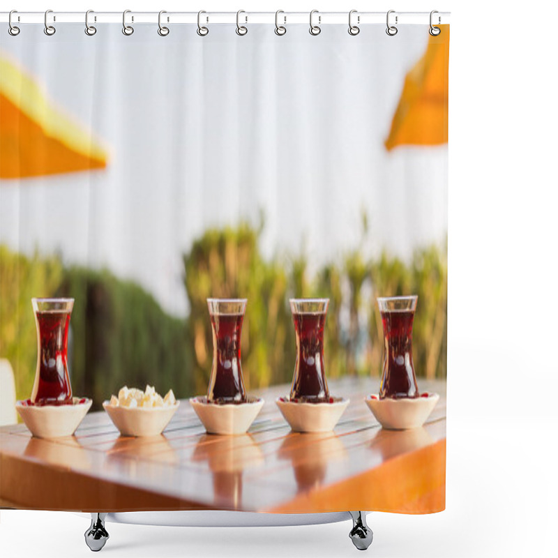 Personality  Concept Of Turkish Tea Accessories Shower Curtains