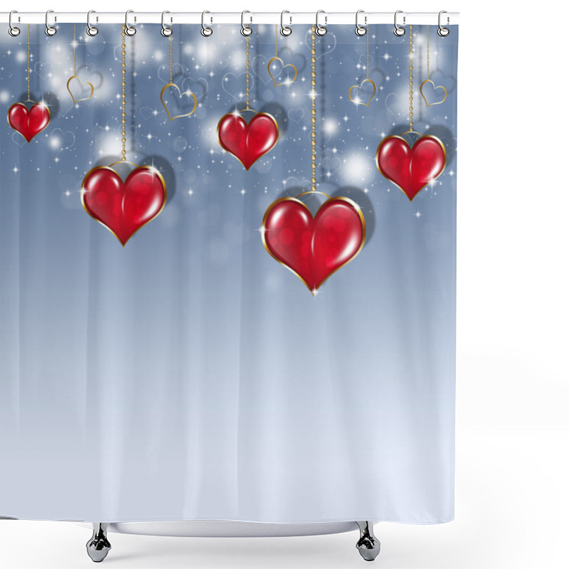 Personality  Holiday Valentine Card Shower Curtains