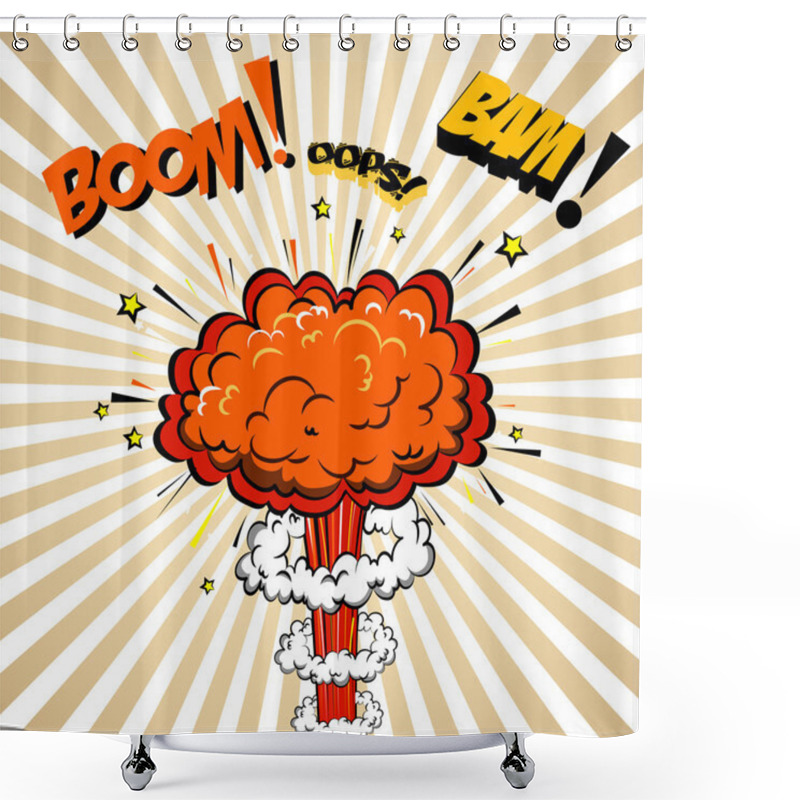 Personality  Boom Of Comic Illustration, Pop Art Style. Shower Curtains