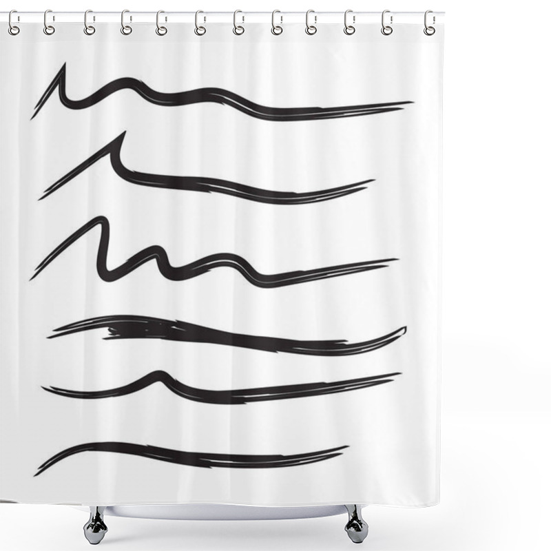 Personality  Vector Set Of Hand Drawn.  Shower Curtains