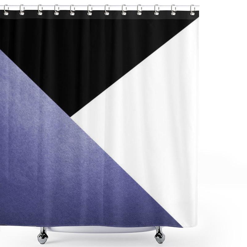 Personality  Dark And Light Abstract White And Shades Or Tones Of Coloured Triangles Papers Background With Lines Intersecting Each Other Plain Vs Textured Cover Shower Curtains