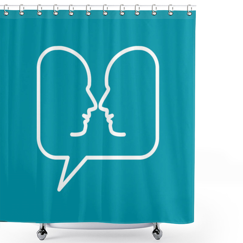 Personality  Talk Me Concept Speech Bubbles Shower Curtains