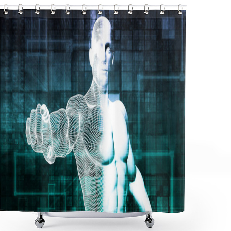 Personality  Virtual Background Concept Art Shower Curtains