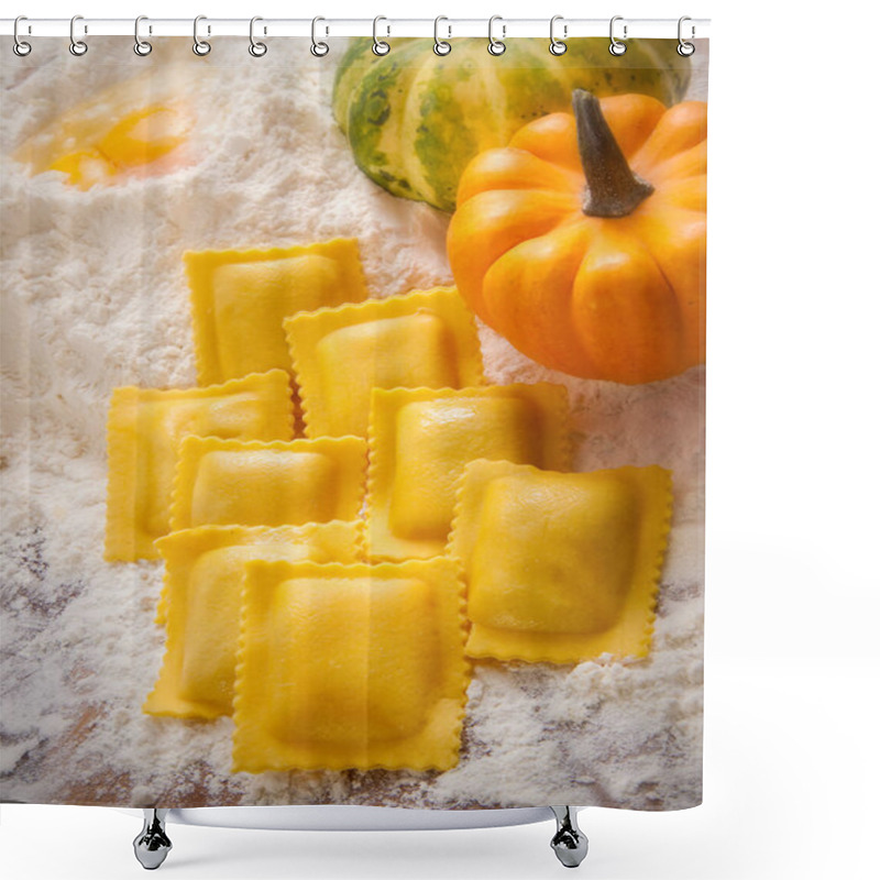 Personality  Homemade Raw Ravioli  Shower Curtains