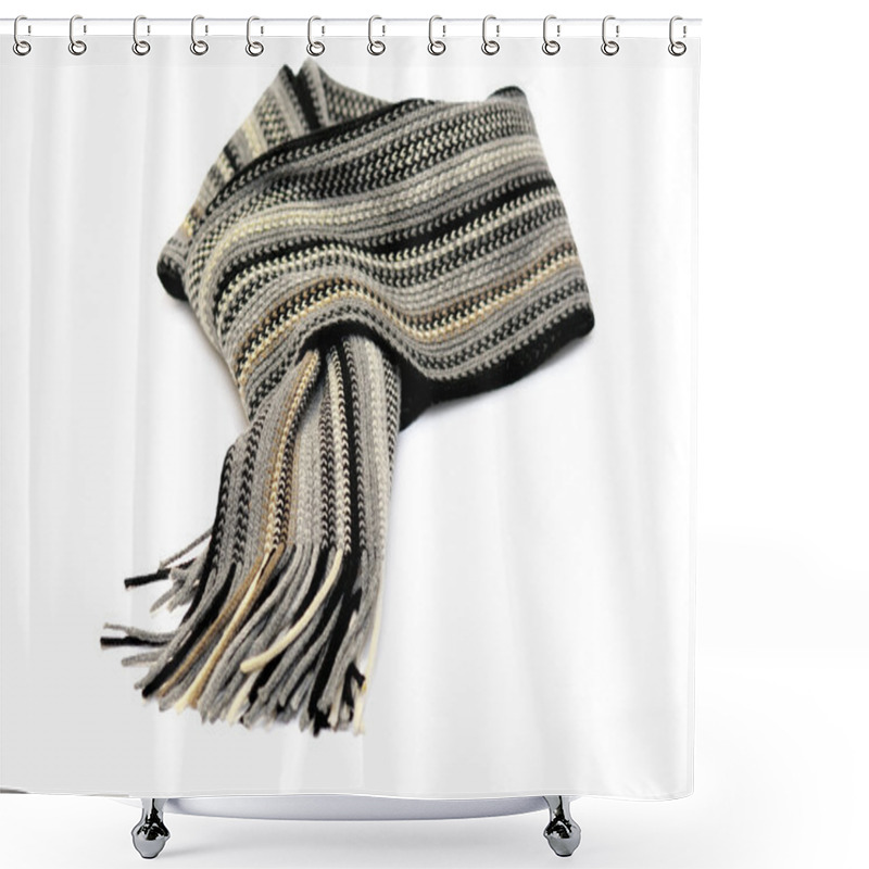 Personality  Knotted Scarf Isolated Over White Shower Curtains