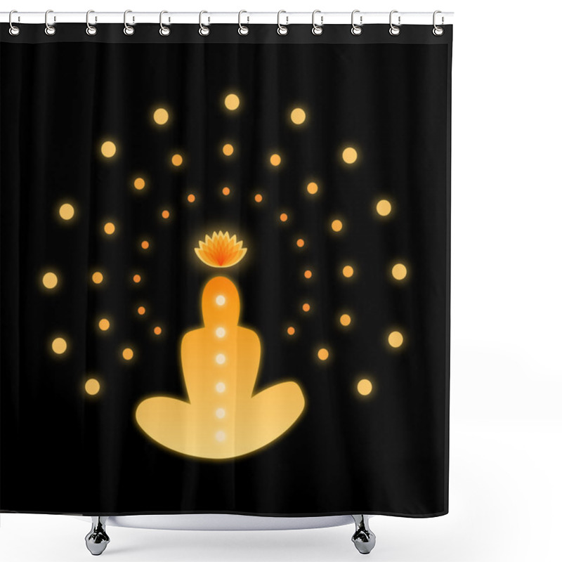 Personality  Shiny Mandala. Shower Curtains