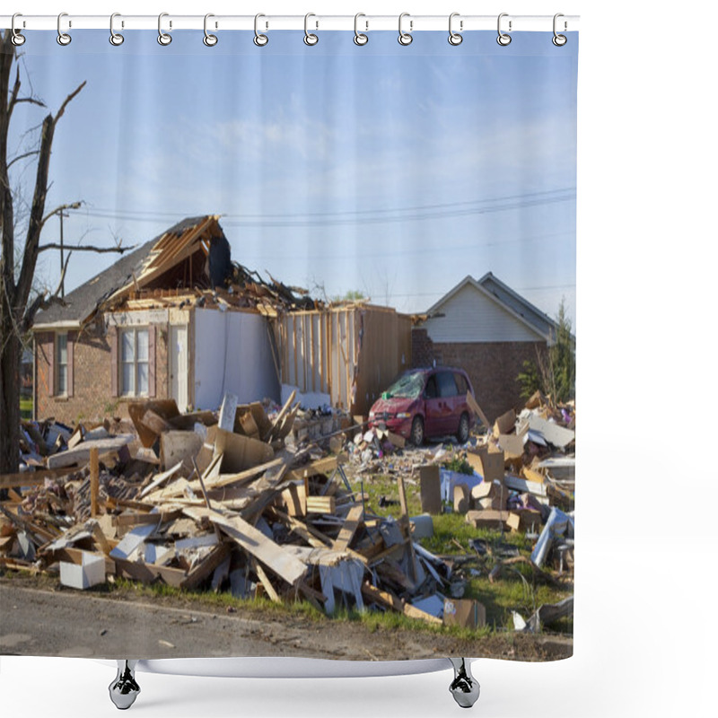 Personality  Tornado Damage Shower Curtains