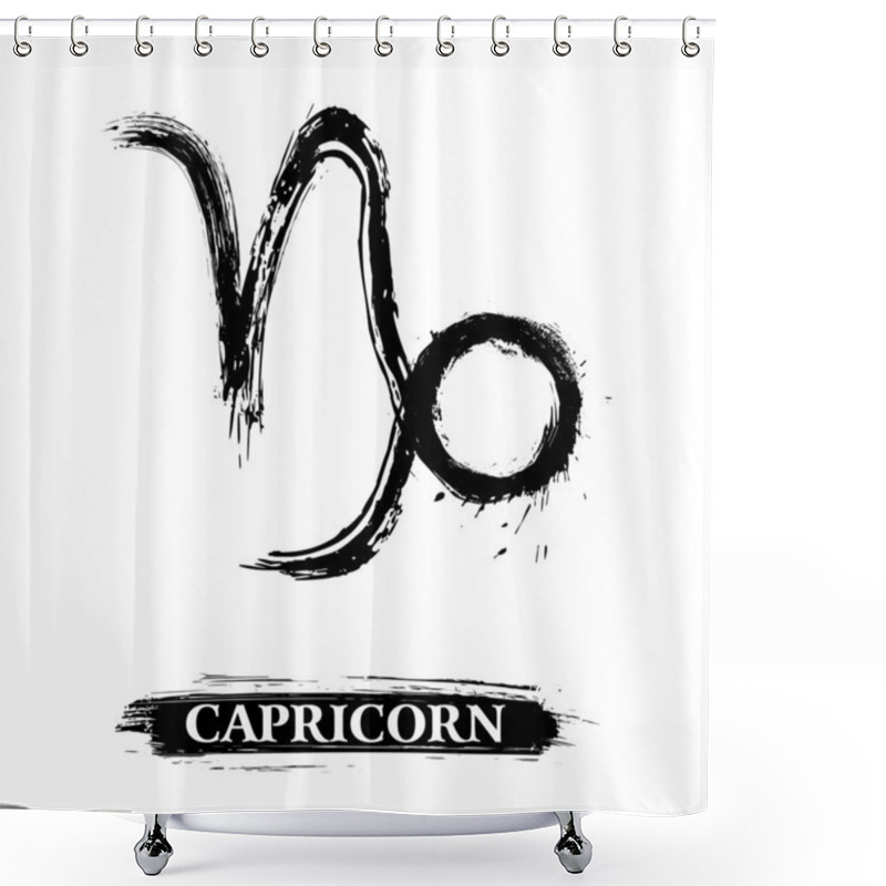 Personality  Capricorn Symbol Shower Curtains