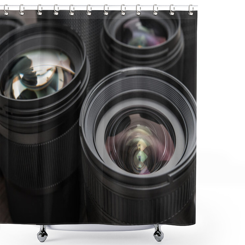 Personality  Interchangeable Camera Lenses Shower Curtains