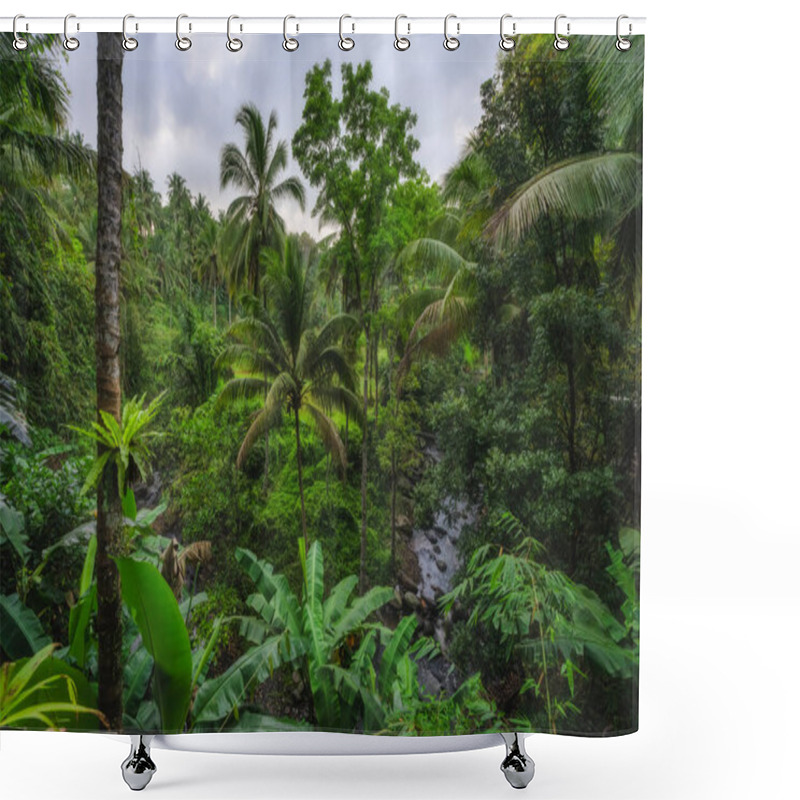 Personality  Explore A Vibrant Tropical Rainforest Full Of Rich Greenery And Biodiversity, Showcasing Diverse Plants And Providing A Tranquil Atmosphere For Visitors, East Java, Indonesia Shower Curtains