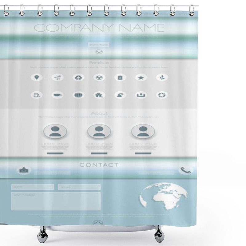 Personality  Website Design, Ecological Theme Shower Curtains