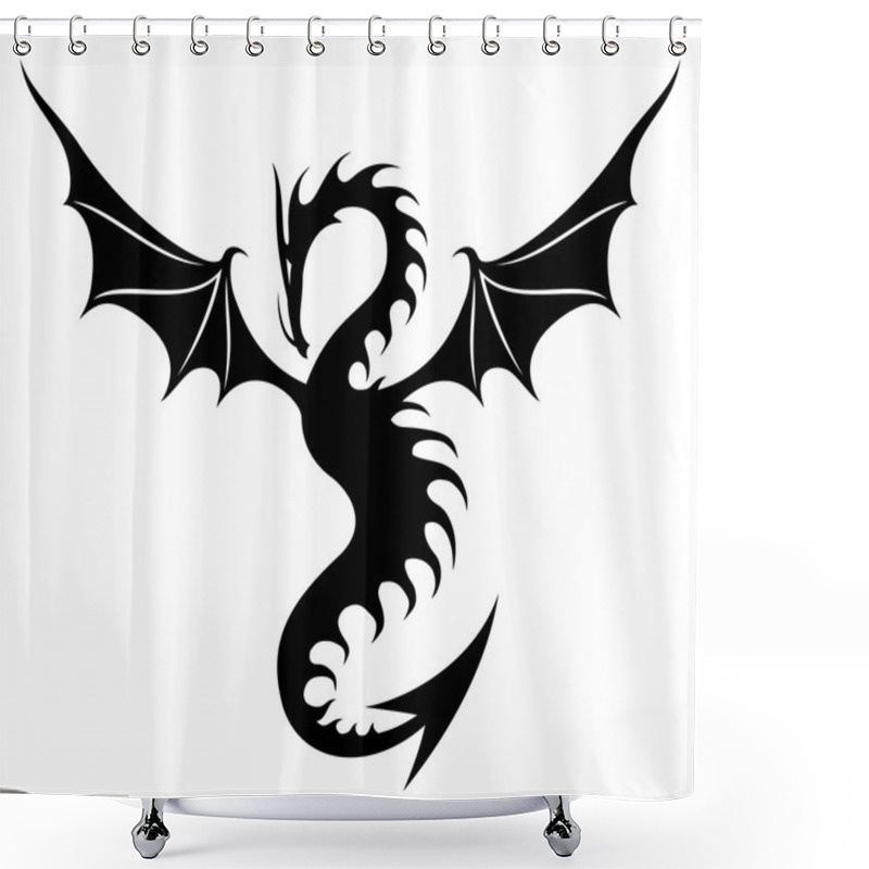 Personality  Vector Sign. Dragon. Shower Curtains