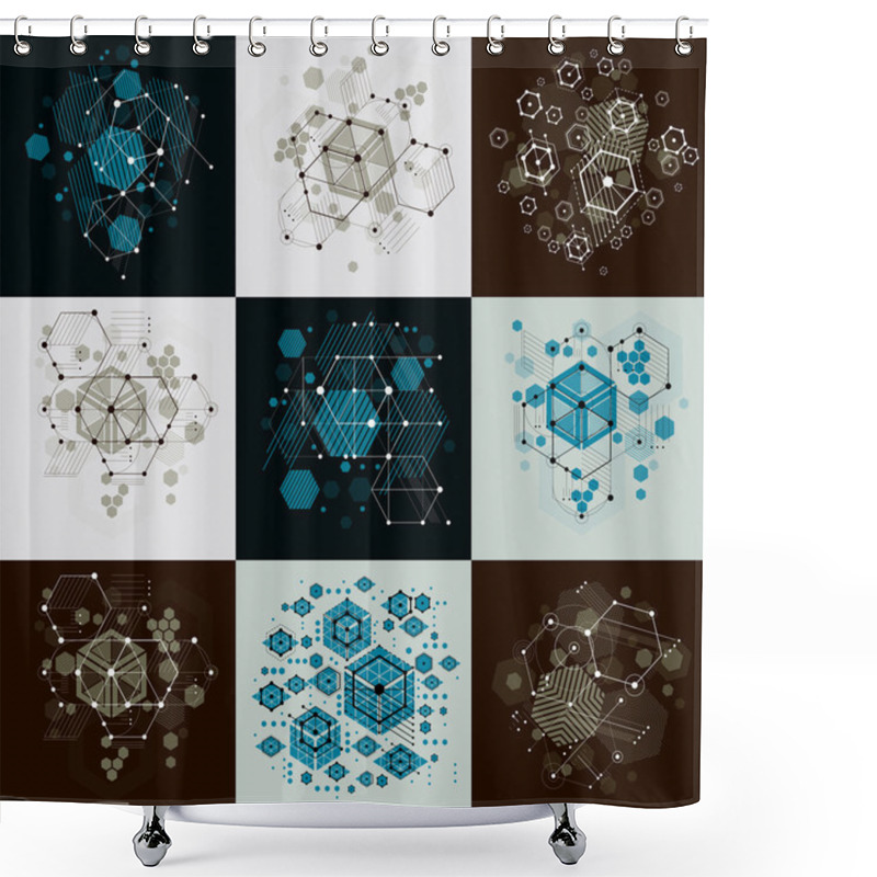 Personality  Set Of Abstract Backgrounds  Shower Curtains