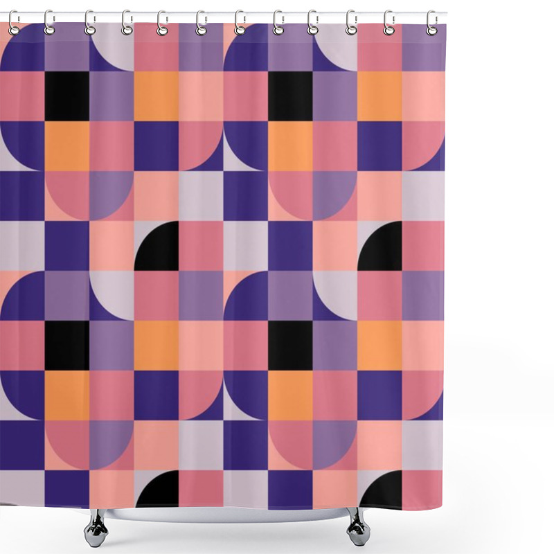 Personality  Geometric Background Shower Curtains