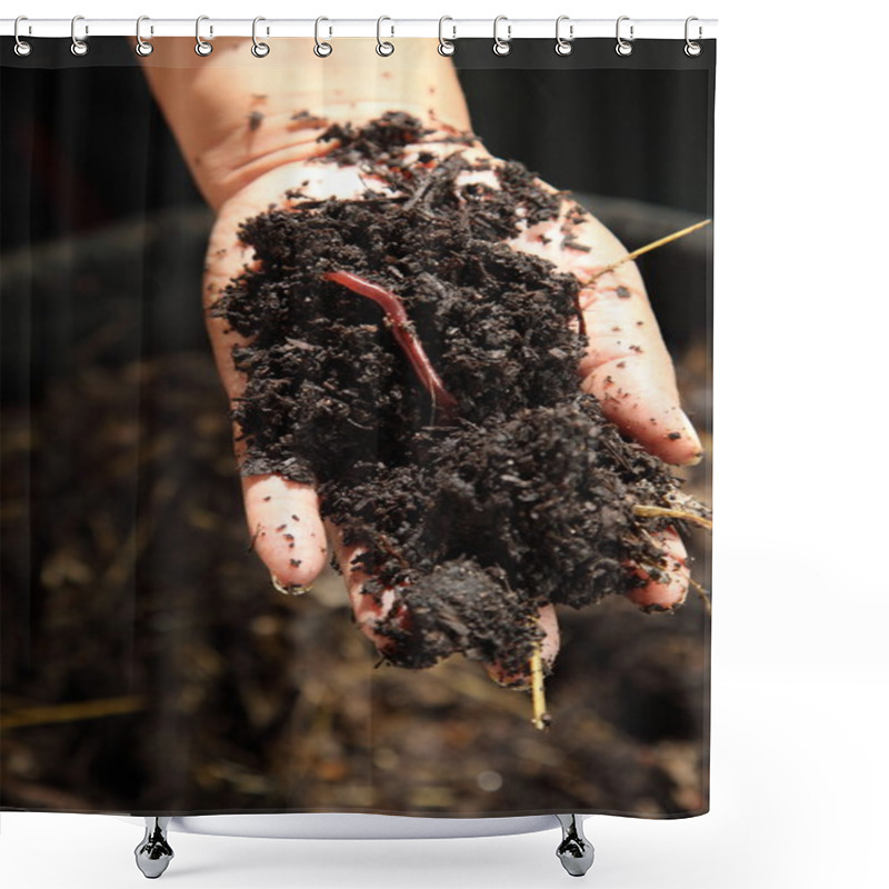 Personality  Red Wiggler Earth Worm Shower Curtains