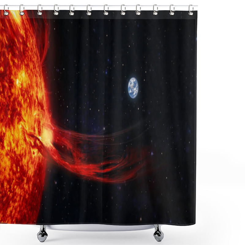 Personality  Solar Prominence, Solar Flare, And Magnetic Storms. Influence Of The Sun's Surface On The Earth's Magnetosphere Shower Curtains