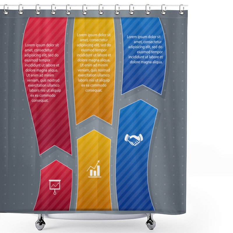 Personality  Infographic  Banner Vector Illustration   Shower Curtains