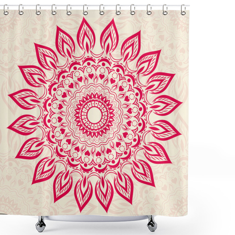 Personality  Ornamental Round Pattern Shower Curtains