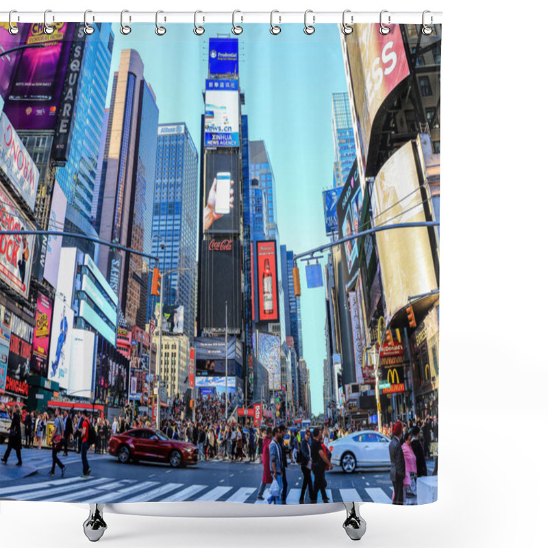 Personality  Times Square At Sunset Shower Curtains