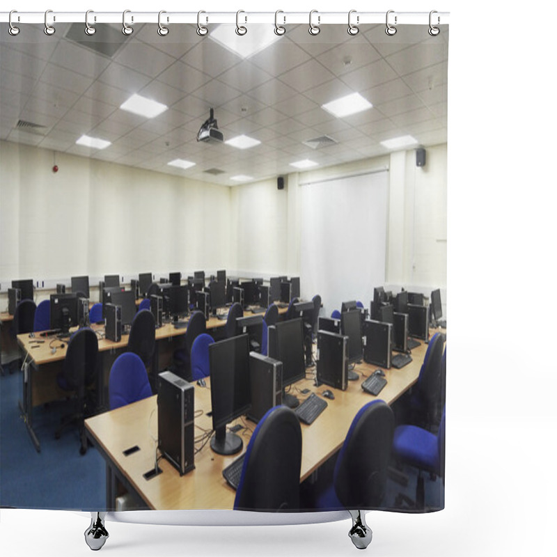 Personality  Office Workspace With Computers Shower Curtains