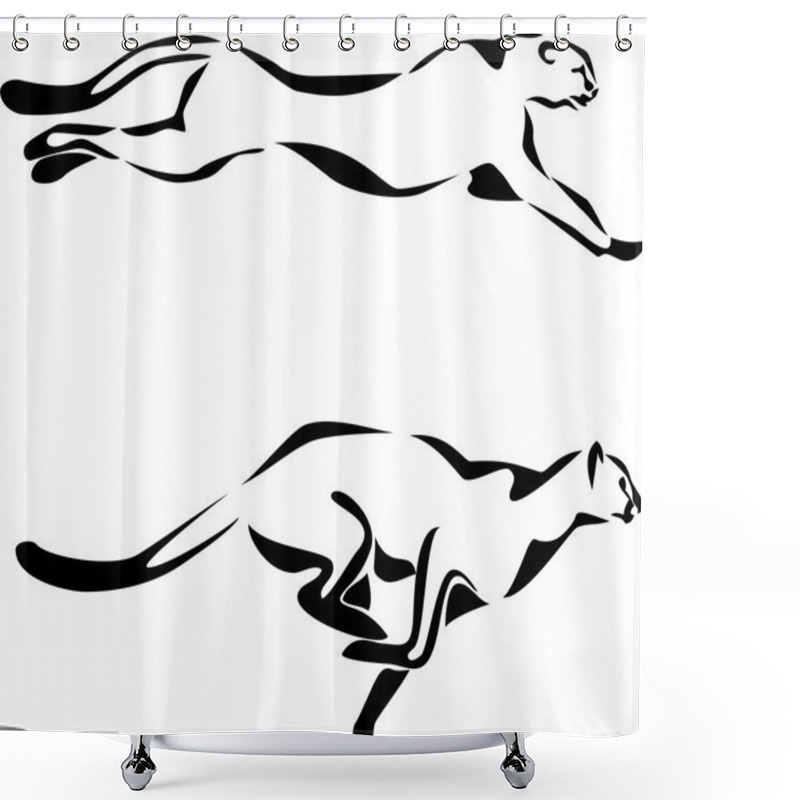 Personality  Cheetah Shower Curtains