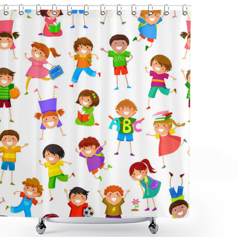 Personality  Cartoon Kids Pattern Shower Curtains