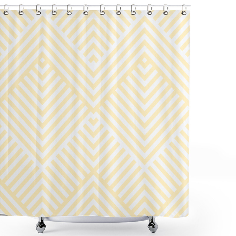 Personality  Abstract Stripped Geometric Background. Vector Illustration Shower Curtains