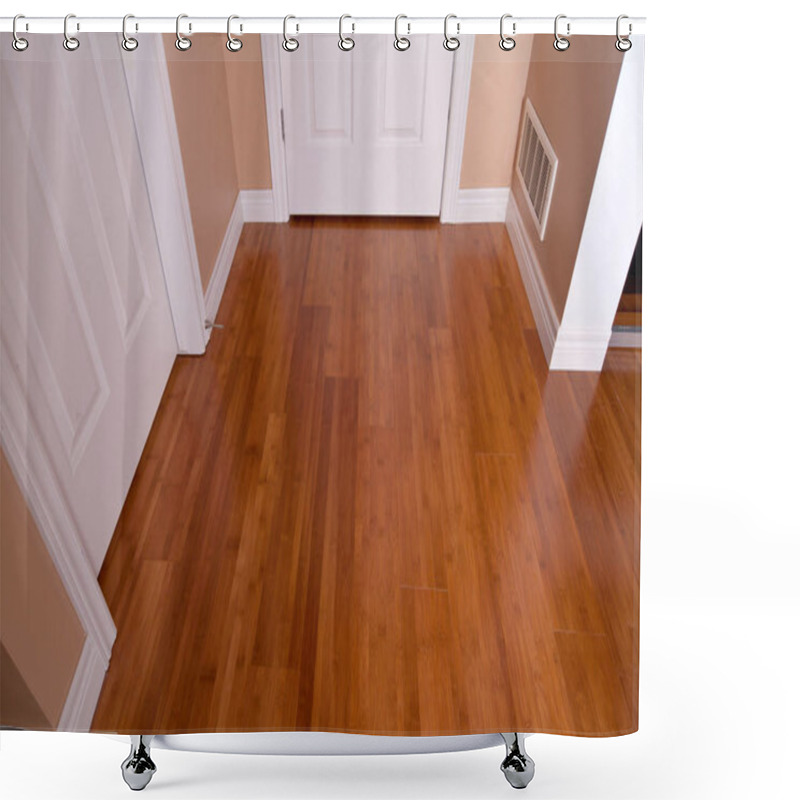 Personality  Modern Interior Bamboo Hardwood Flooring After Renovation  Shower Curtains