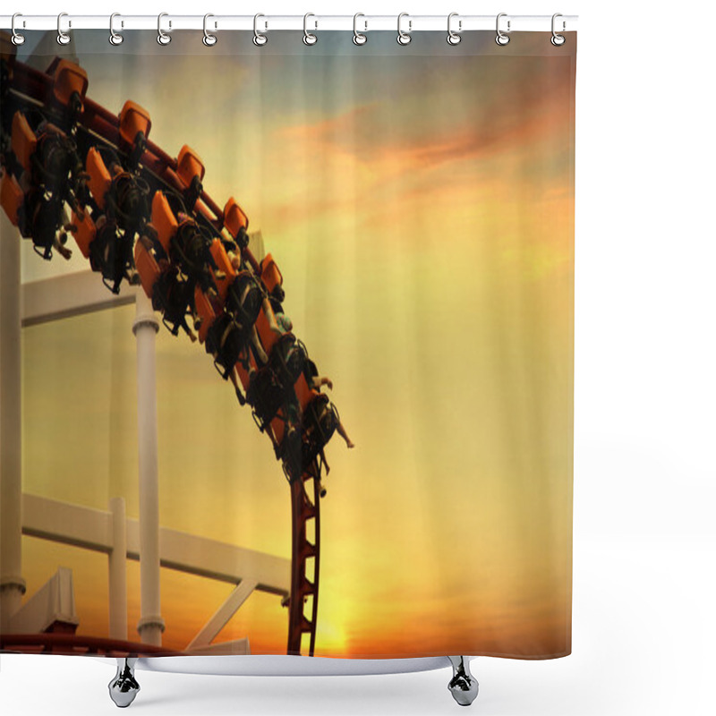 Personality  Roller Coaster Shower Curtains