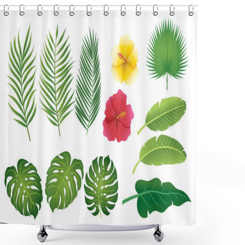 Personality  Tropical Leaves Set Collection Shower Curtains