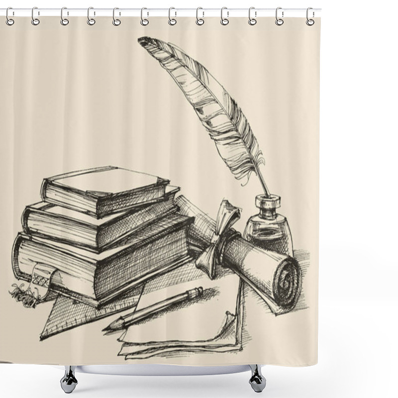 Personality  School And Learning Composition Shower Curtains