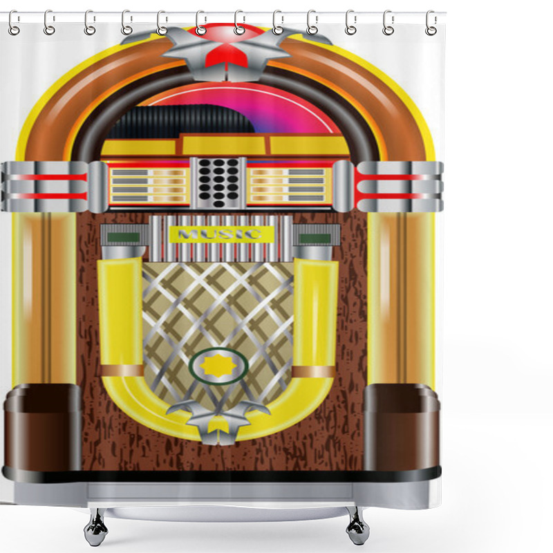 Personality  Jukebox Shower Curtains