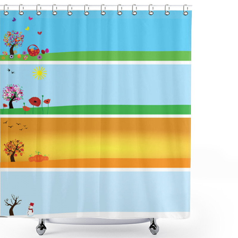 Personality  4 Seasons Shower Curtains